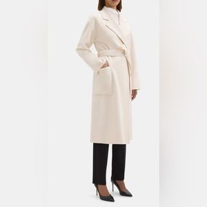 NWT Theory Cream Robe Coat size P